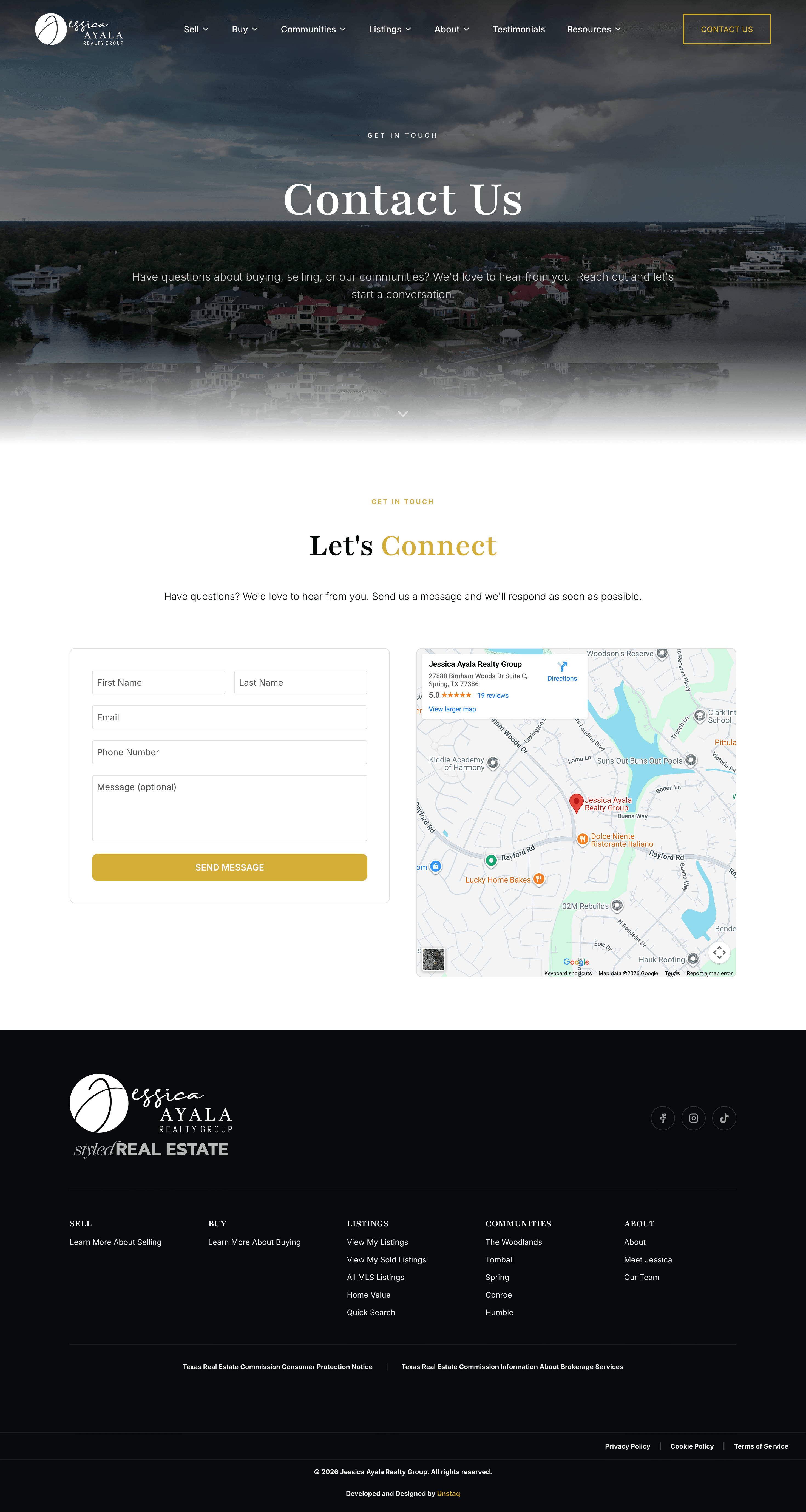 Jessica Ayala Realty Group lead capture page