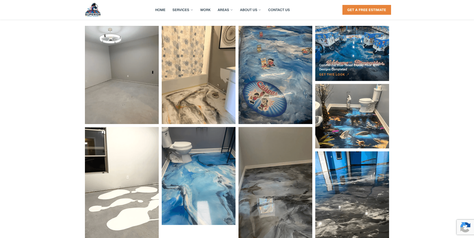 Superior Epoxy Works custom website services section