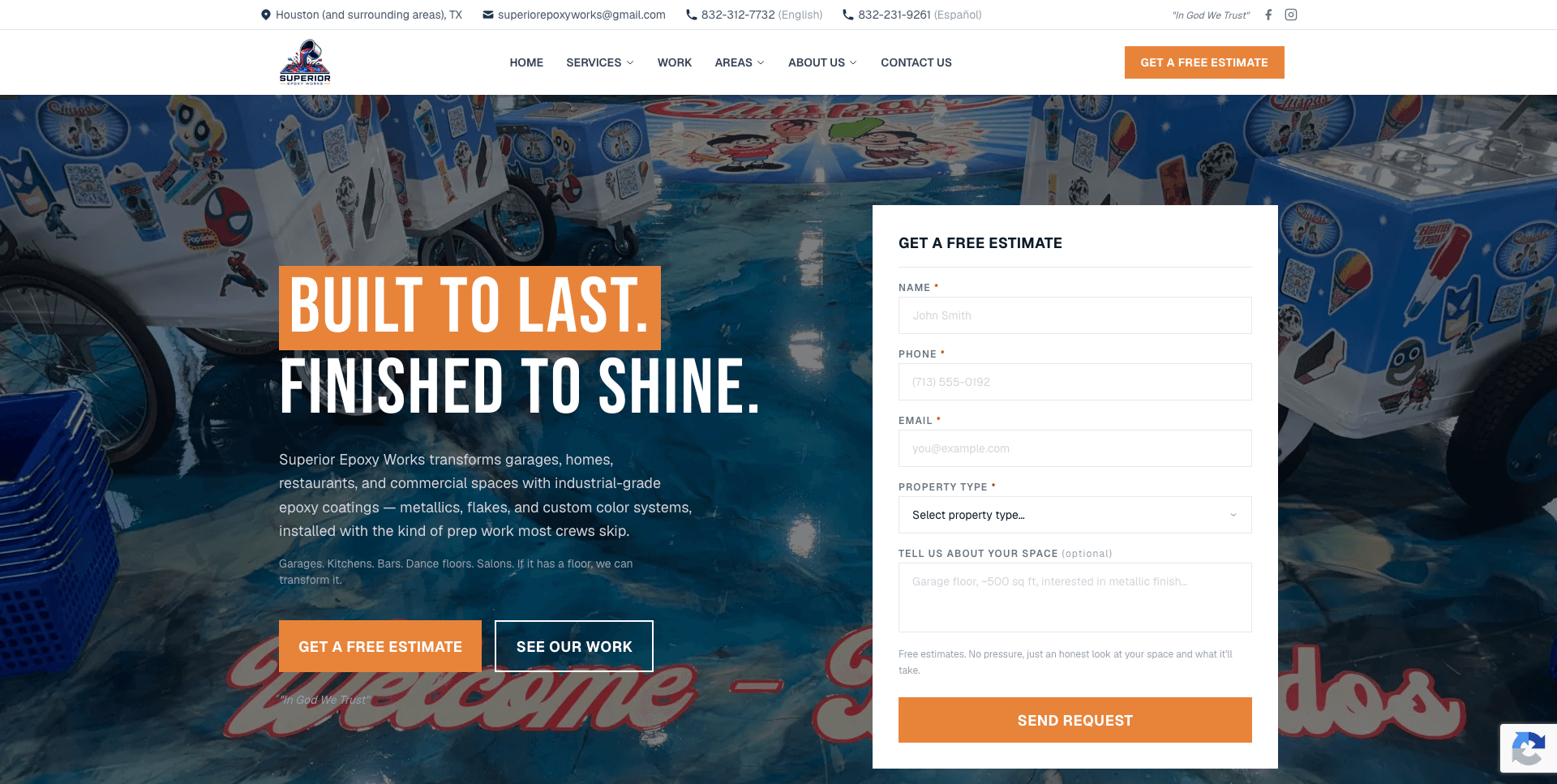 Superior Epoxy Works custom website design and development